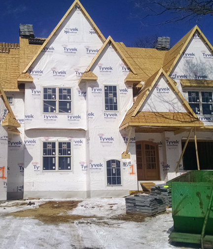 Home exterior ready for siding