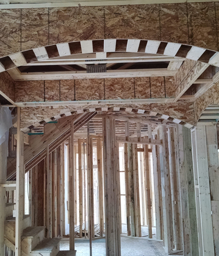 Home entry way interior framing