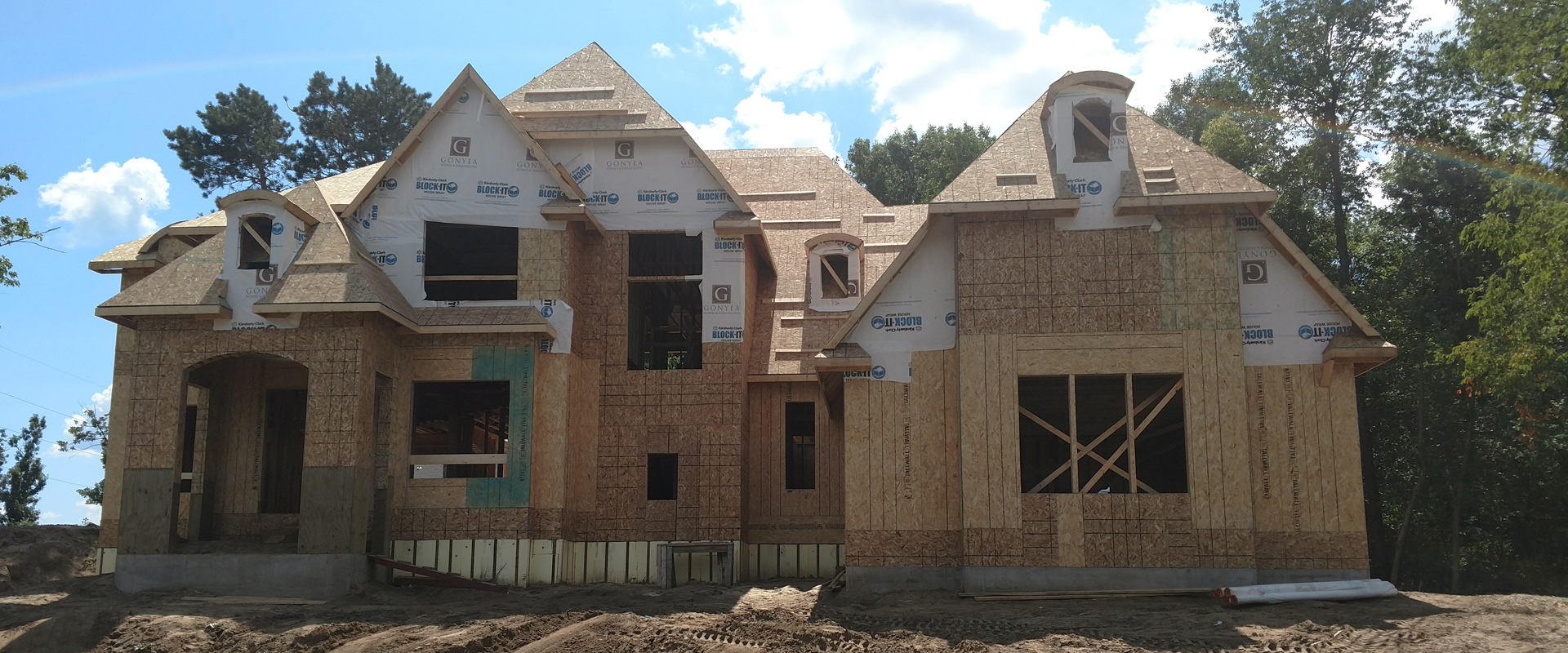 Exterior home framing